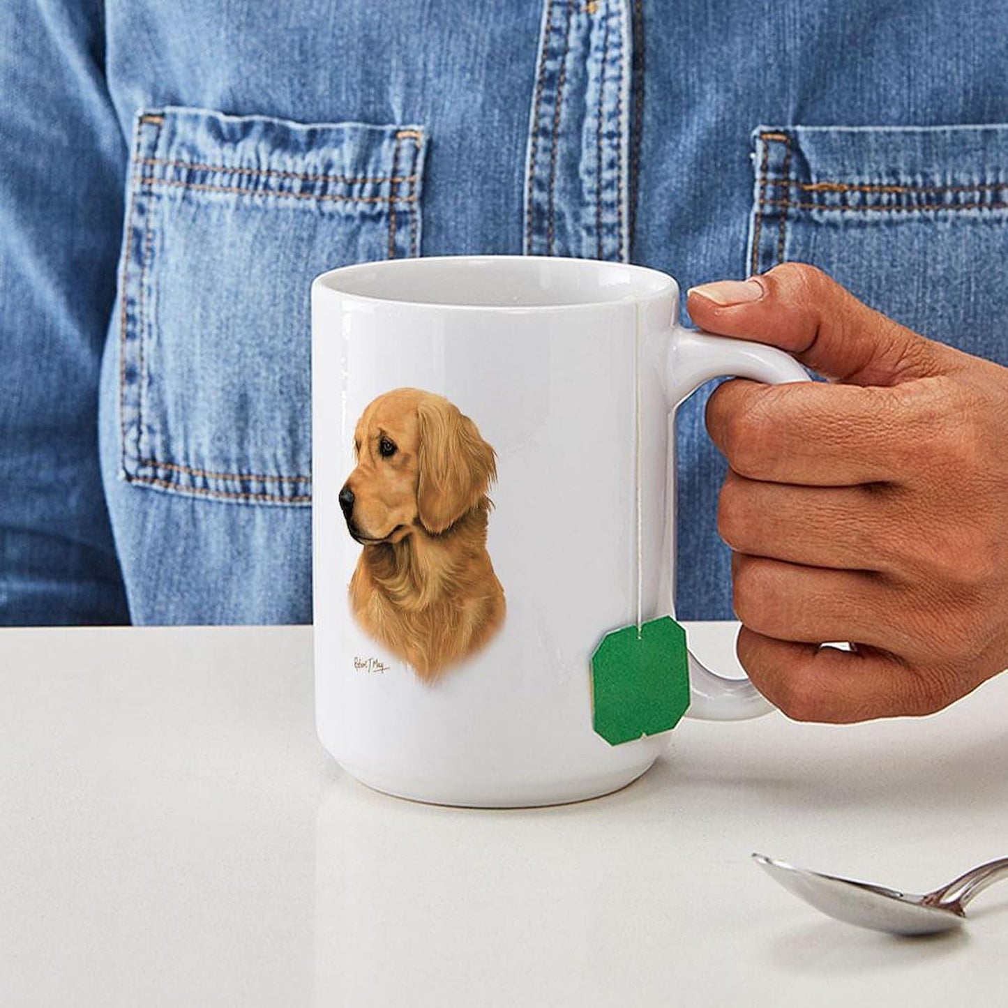 Golden Retriever Large Mug 15 Oz (444 Ml) Ceramic Coffee Mug