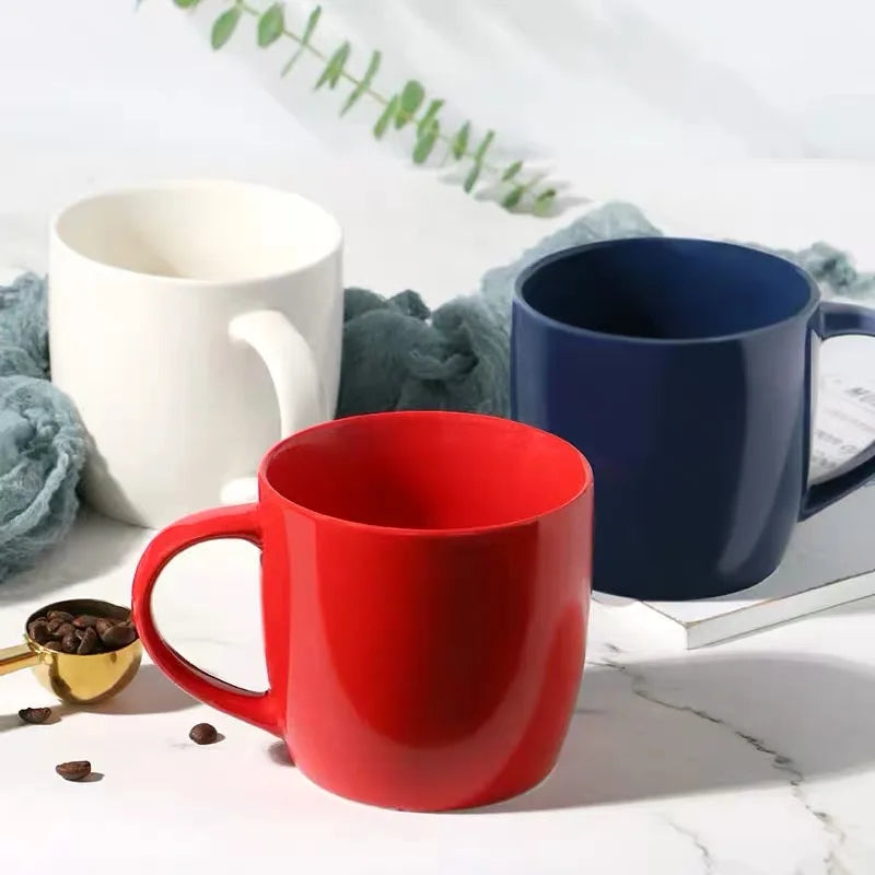 Ceramic Cappuccino Mug Latte Coffee Cup,Creative Home Office Water Cup Couple Gift Breakfast Milk Cups Kitchen Tableware