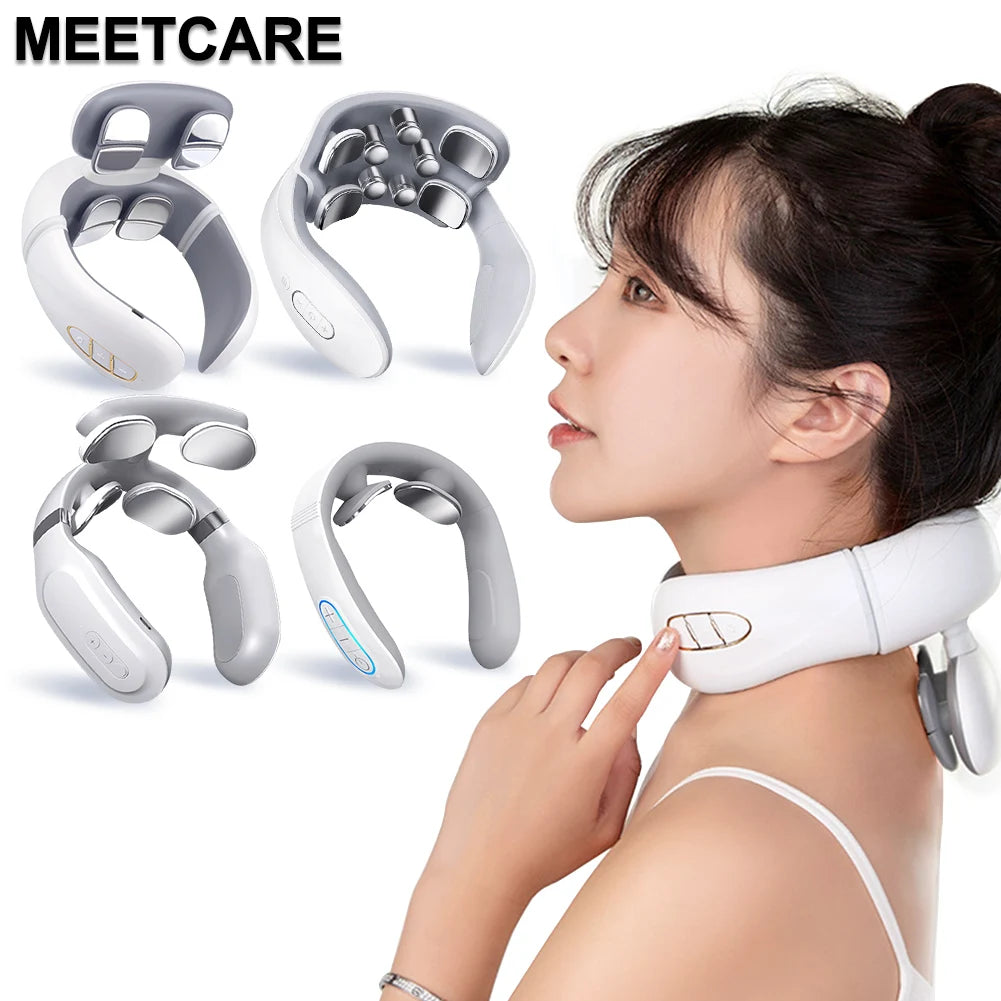 **Wireless Smart TENS Neck & Shoulder Massager – Heated Pain Relief & Muscle Therapy**