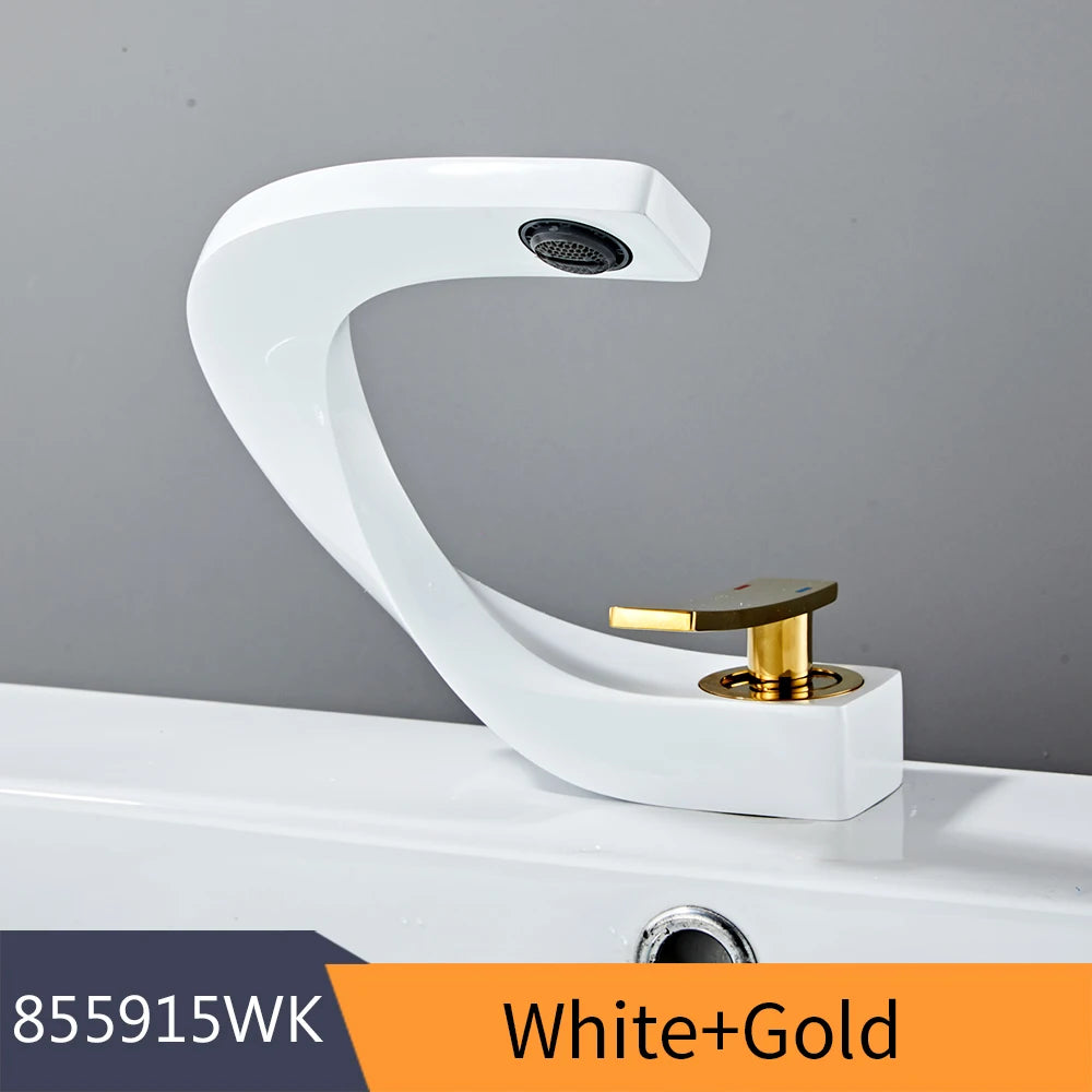 Basin Faucets Modern Bathroom Mixer Tap Brass Washbasin Faucet Single Handle Single Hole Elegant Crane For Bathroom 855915