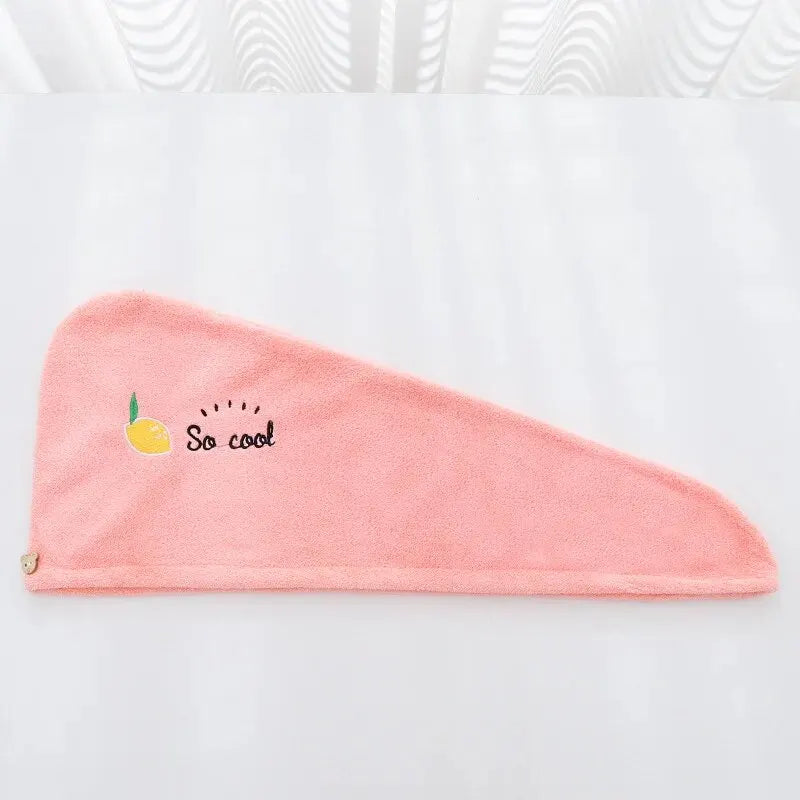 1pc Quickly Dry Hair Hat Super Absorbent Soft Bathroom Women Head Towels Girls Cute Hair Towel Hair Dry Wrap Bonnets