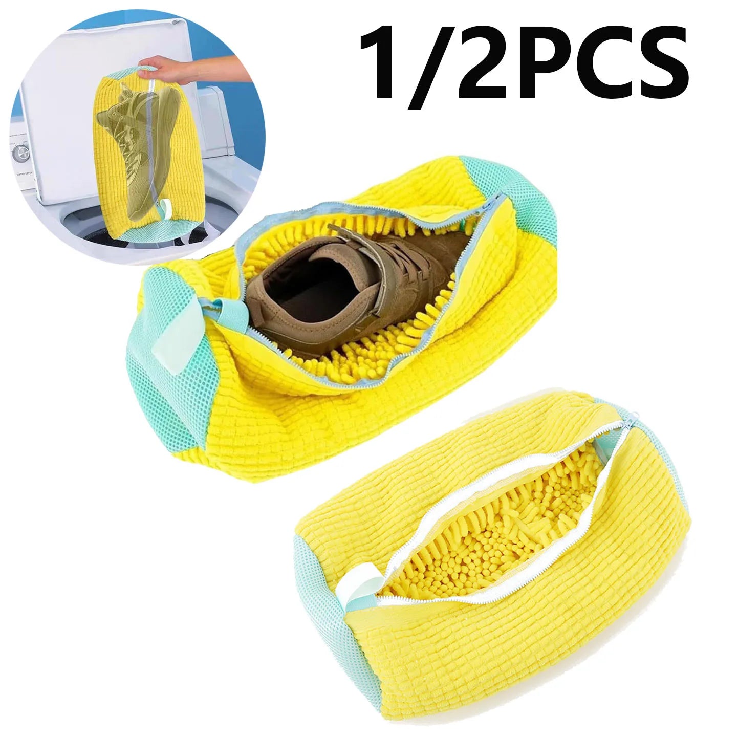 1/2PCS Wash Bag Padded Net Laundry Shoes Protector Household Machine Washing Shoes Bags Friendly Laundry Bag Drying Bags