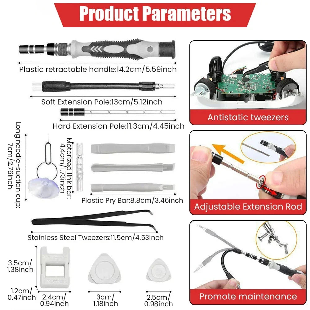 115-in-1 Precision Magnetic Screwdriver Set