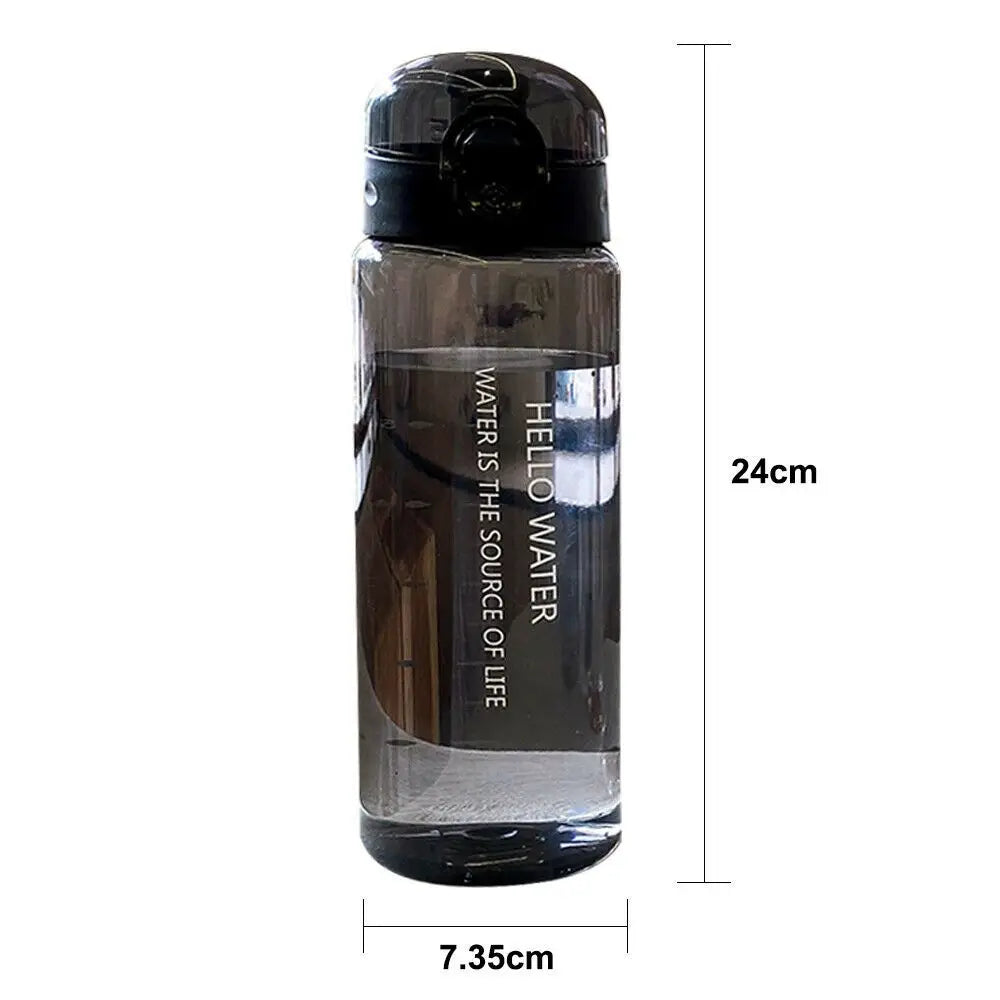 Sports Transparent Water Bottle 780ml Portable Gym Travel Clear Leakproof Drinking Bottle Frosted Bottle