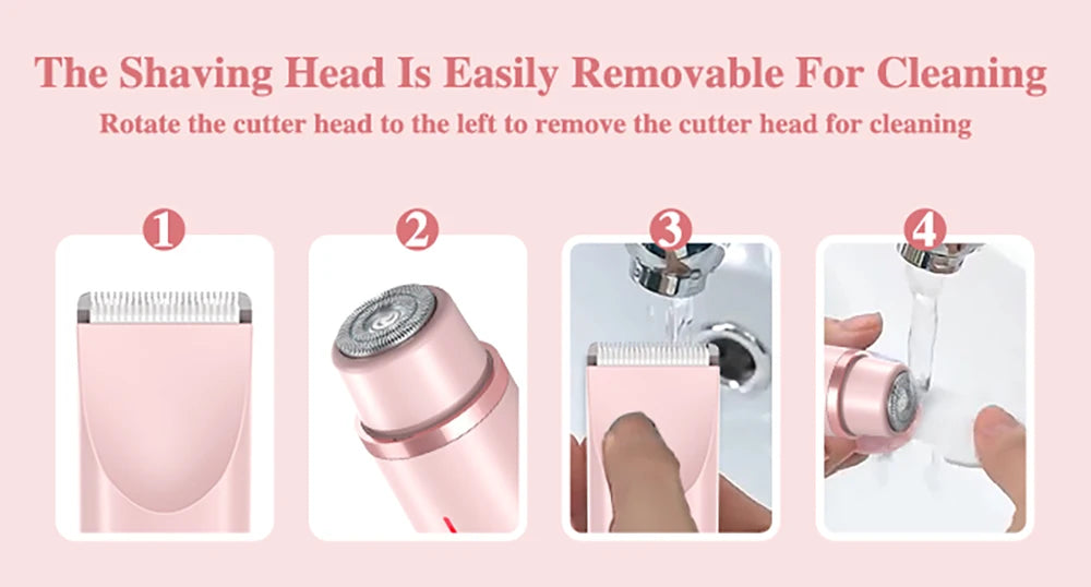 Electric Shaver for Woman Double Head Dual Purpose Female Razor Body Epilator Leg Underarm Bikini Electric Hair Remover Trimmer