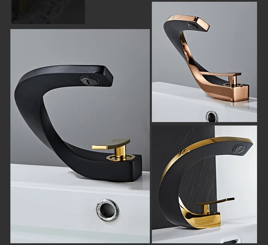 Basin Faucets Modern Bathroom Mixer Tap Brass Washbasin Faucet Single Handle Single Hole Elegant Crane For Bathroom 855915