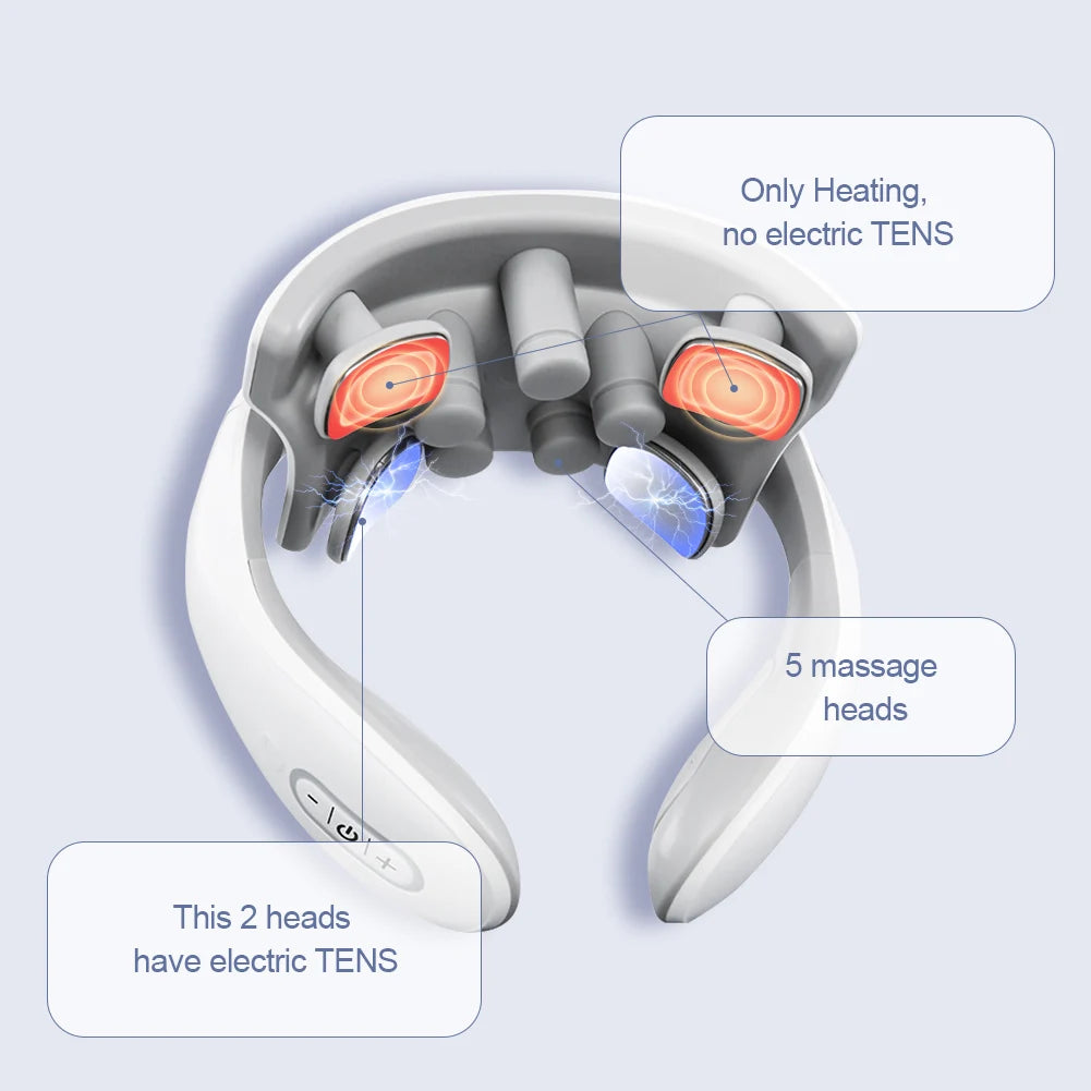 **Wireless Smart TENS Neck & Shoulder Massager – Heated Pain Relief & Muscle Therapy**