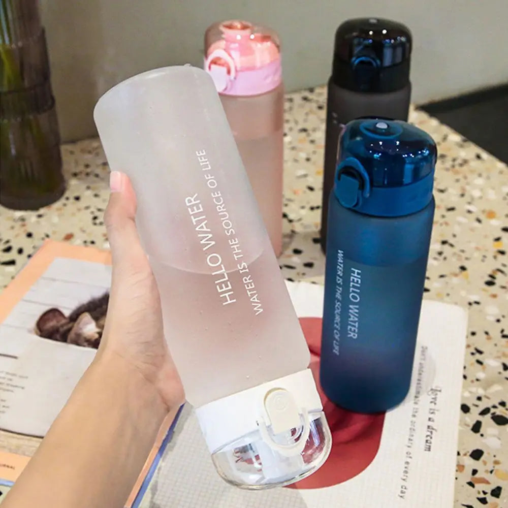 Sports Transparent Water Bottle 780ml Portable Gym Travel Clear Leakproof Drinking Bottle Frosted Bottle