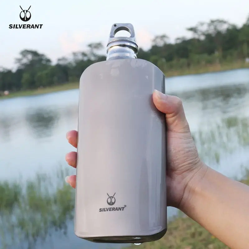 800ml Advanced Pure Titanium Water Bottle Outdoor Sports Mountaineering Narrow Mouth Cup Large Capacity Portable Wine Bottle