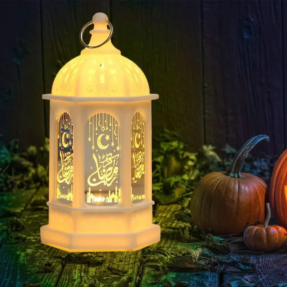 Muslim Ramadan Lantern Decor Ornament EID Mubarak LED Festival Night Light Eid Al Adha Gift Gurbang Ramadan Decoration for Home