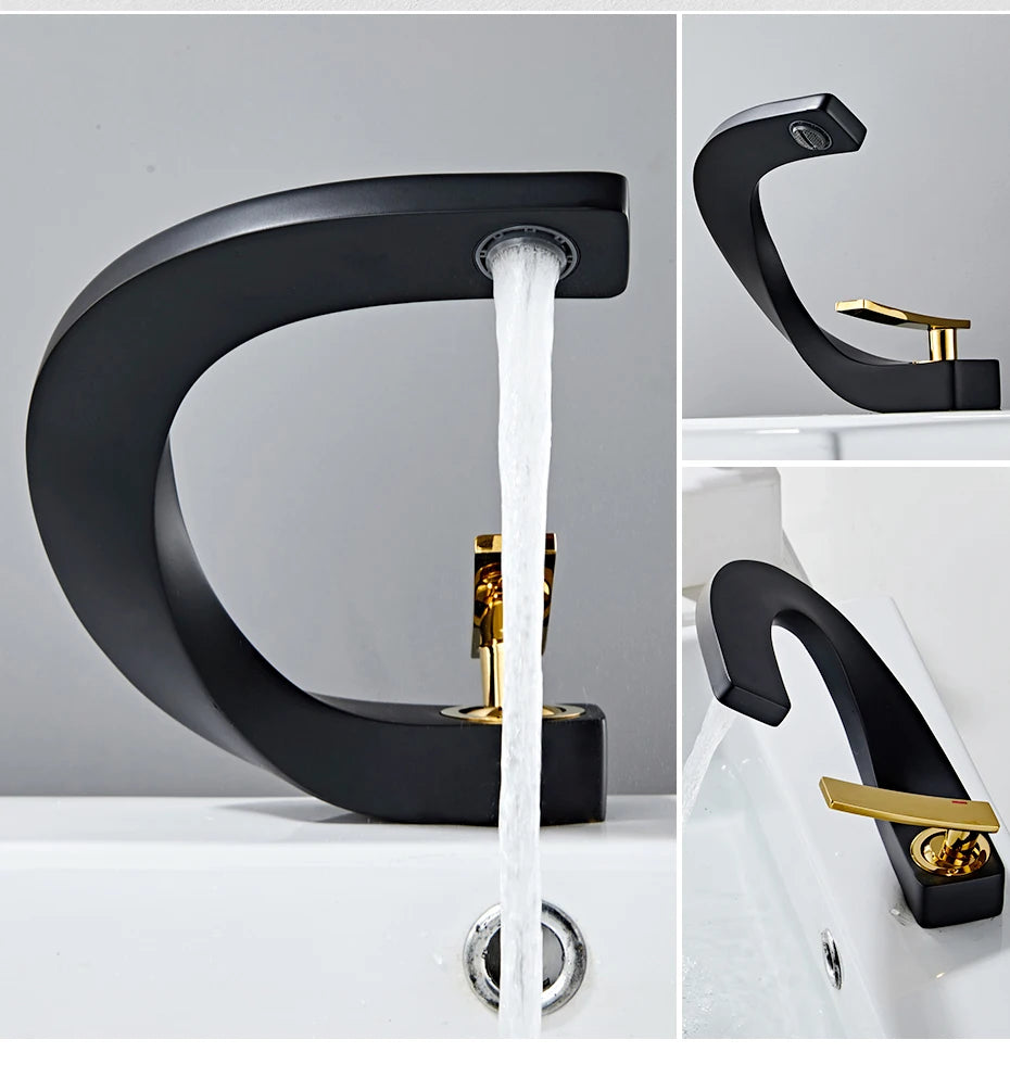 Basin Faucets Modern Bathroom Mixer Tap Brass Washbasin Faucet Single Handle Single Hole Elegant Crane For Bathroom 855915