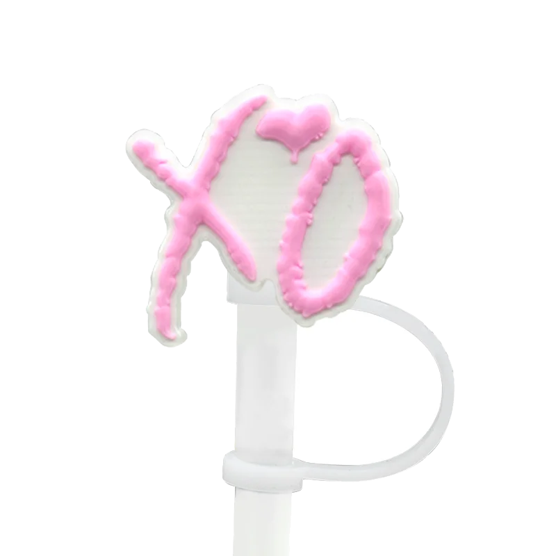 1PCS Valentine's Day Wind Straw Cover Cap Accessories for Cups,10mm Silicone Straw Topper Drink Stopper,Splashproof Straw Cap