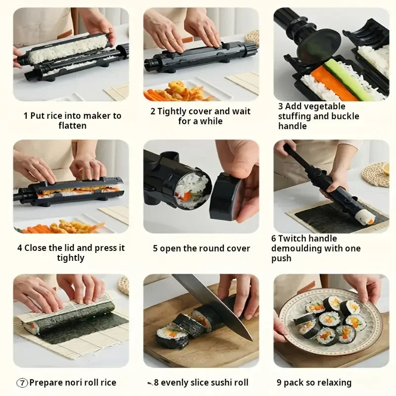 1pc Convenient And Quick To DIY Sushi Making Mold Tool Set Bazooka For The Kitchen Accessories Japanese Sushi Maker Maker Roller