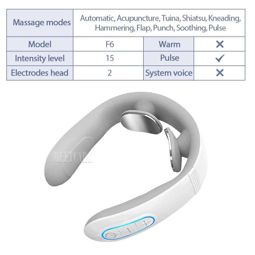 **Wireless Smart TENS Neck & Shoulder Massager – Heated Pain Relief & Muscle Therapy**