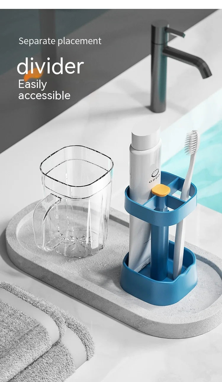 Lamgool Toothbrush Holder Set Wash Cup Height-adjustable Travel Portable Multifunctional Toothbrush Holder Bathroom Accessories