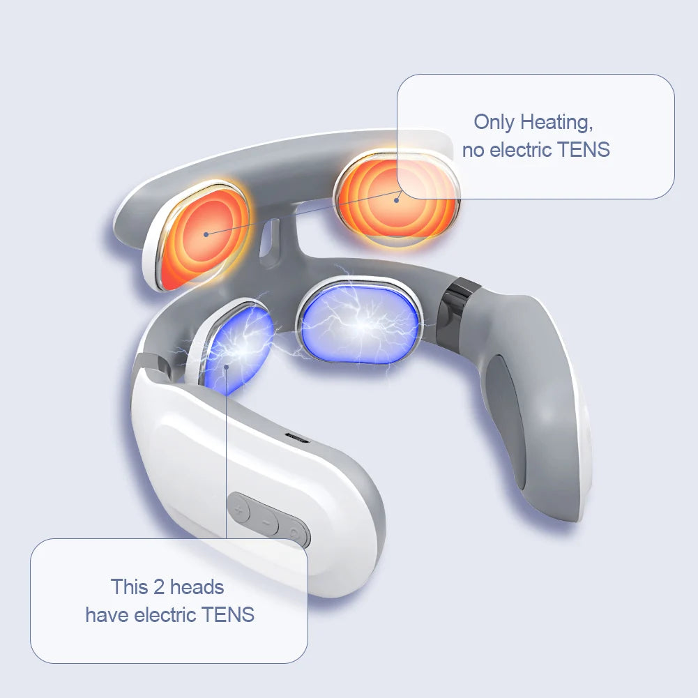 **Wireless Smart TENS Neck & Shoulder Massager – Heated Pain Relief & Muscle Therapy**