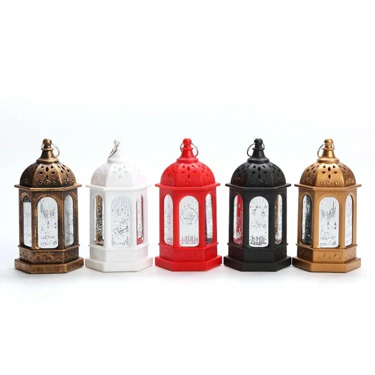 Muslim Ramadan Lantern Decor Ornament EID Mubarak LED Festival Night Light Eid Al Adha Gift Gurbang Ramadan Decoration for Home