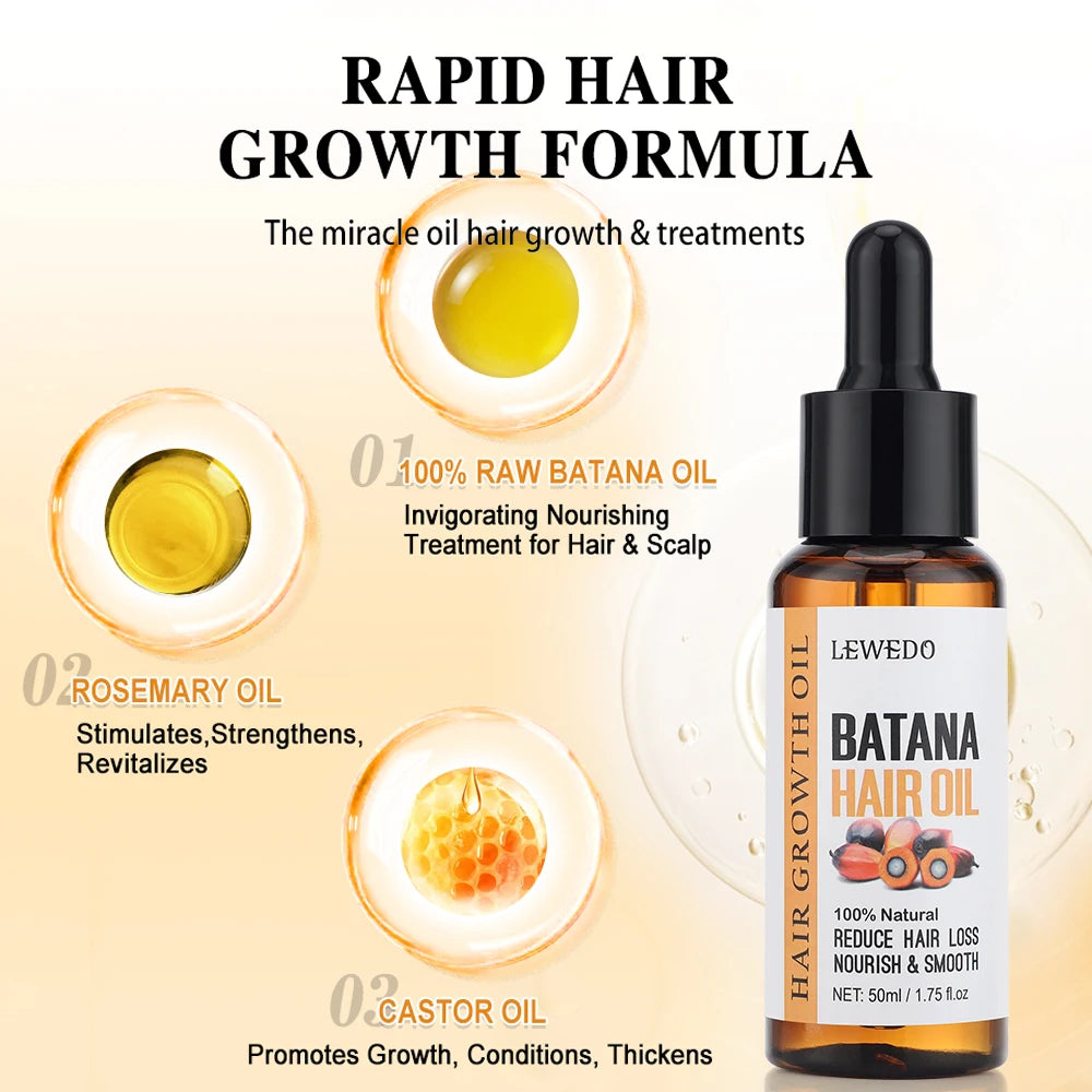 Anti-Hair Loss Batana Oil Natural Hair Conditioner Repair Damaged Strengthen Roots Anti-Breakage Hair Treatment Essential Oil