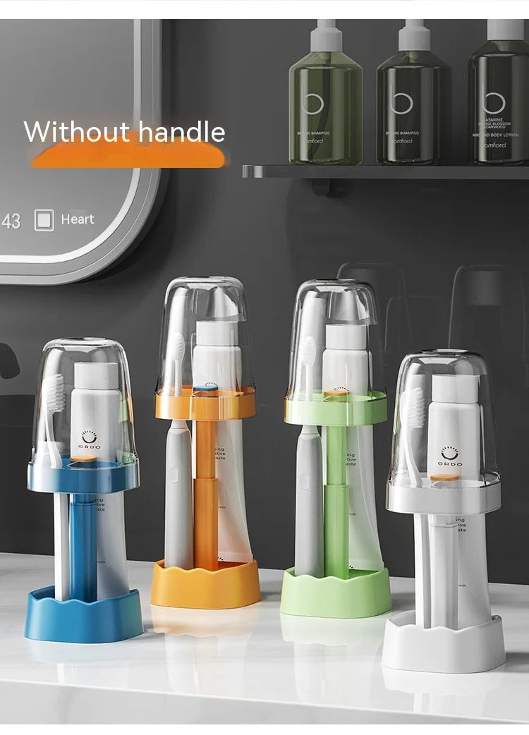 Lamgool Toothbrush Holder Set Wash Cup Height-adjustable Travel Portable Multifunctional Toothbrush Holder Bathroom Accessories