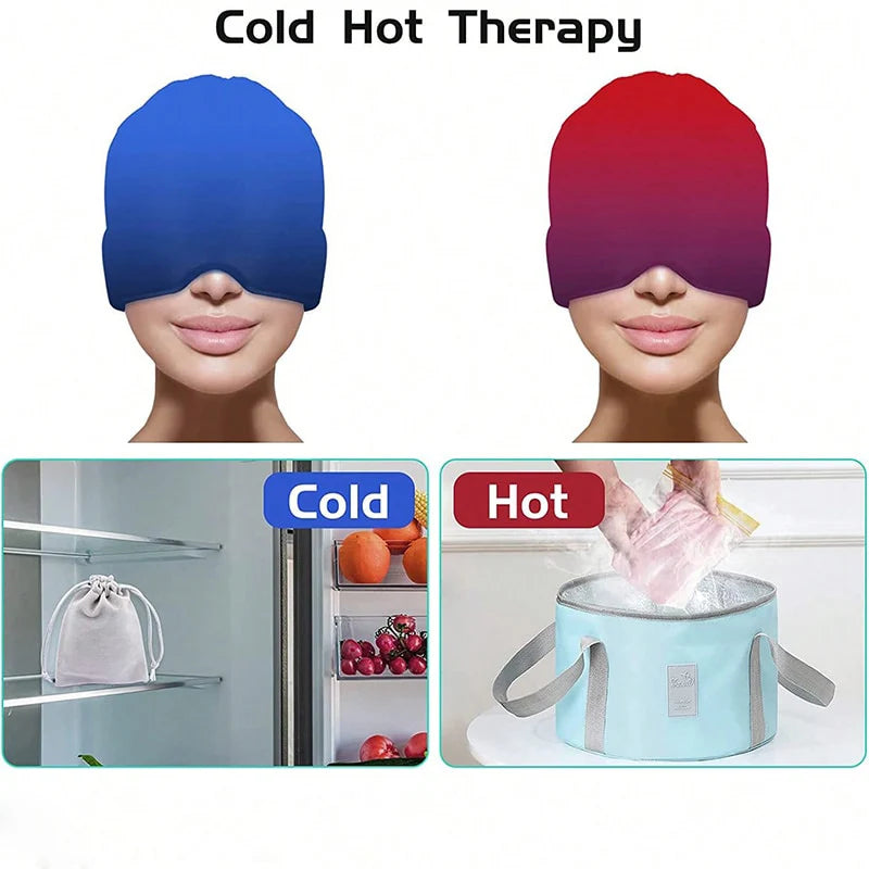 Gel Ice Cap Hot Cold Hat For Wrap Face Eye Mask Pressure Massage Health Care Sleep Tool