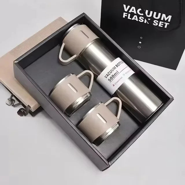 Stainless Steel Vacuum Insulated Bottle, Portable Bottle, Office Gift Set, Business Style Coffee Mug, Thermal Mug, 500ml, 304