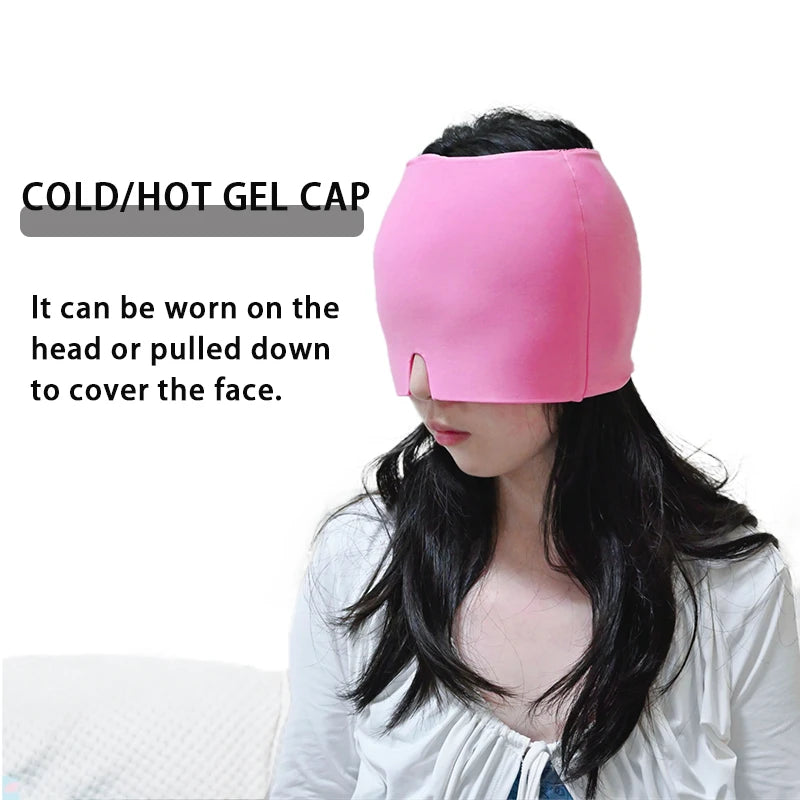 Gel Ice Cap Hot Cold Hat For Wrap Face Eye Mask Pressure Massage Health Care Sleep Tool