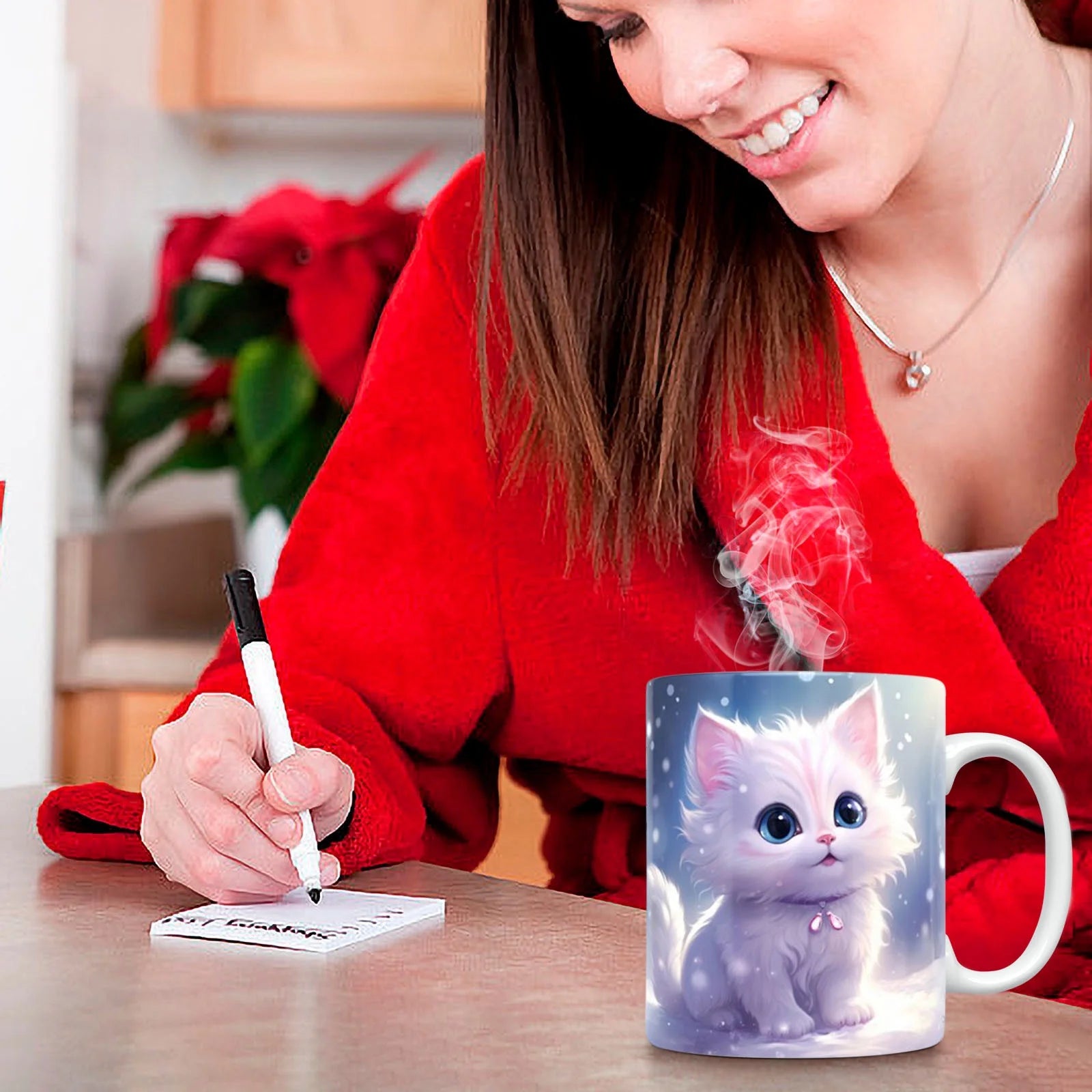 Gifts for Women Clearance Coffee Mugs Cute Cat Mug Ceramic Mugs Cat Coffee Mugs Gift with Cartoon Cat Designs for Party, Christmas, Birthday for Cat Lovers Christmas Clearance Sale